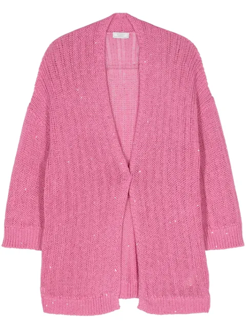 Peserico sequin-detail open-knit cardigan Pink S99188F03A09110