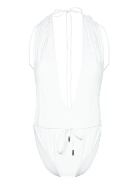 Saint Laurent V-neck backless one-piece Neutrals 783574Y37PG