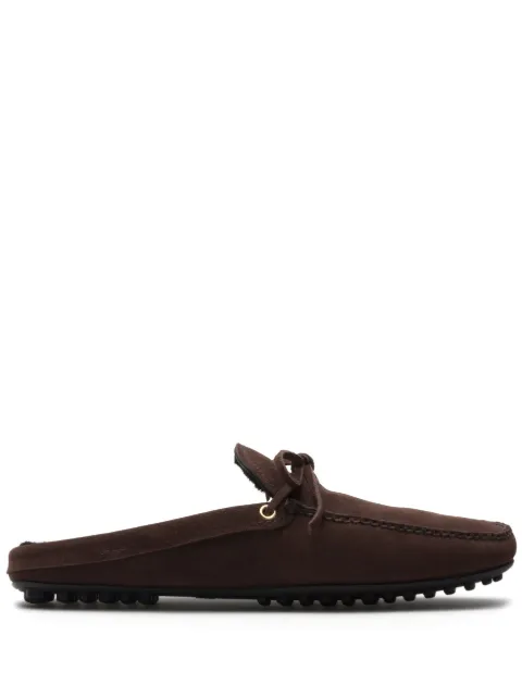 Car Shoe lace-up suede slippers Brown KUD994FA001Z0G