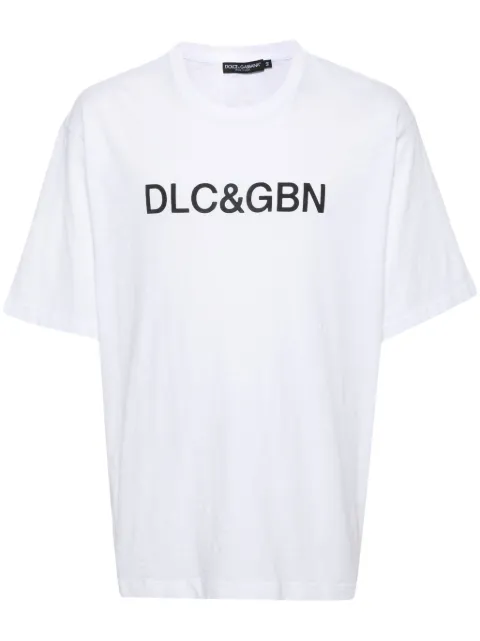 Dolce & Gabbana logo-print cotton T-shirt White G8PN9TG7M8F