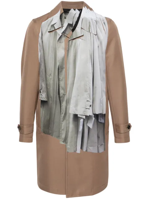 Comme des Garçons Homme Plus Trompe L'oeil single-breasted trenchcoat Brown PMC003051