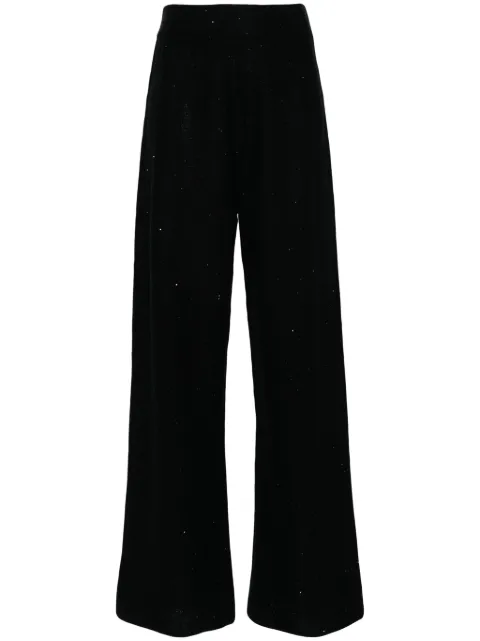 Fabiana Filippi sequined wide-leg trousers Black PAD274F726D273