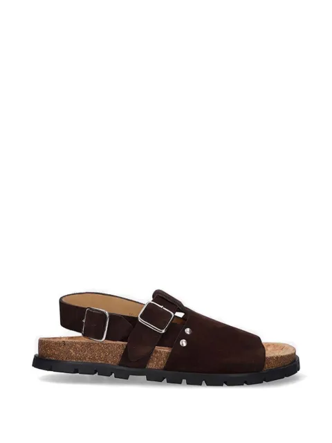 A.P.C. suede flat sandals Brown PXBAHF51056