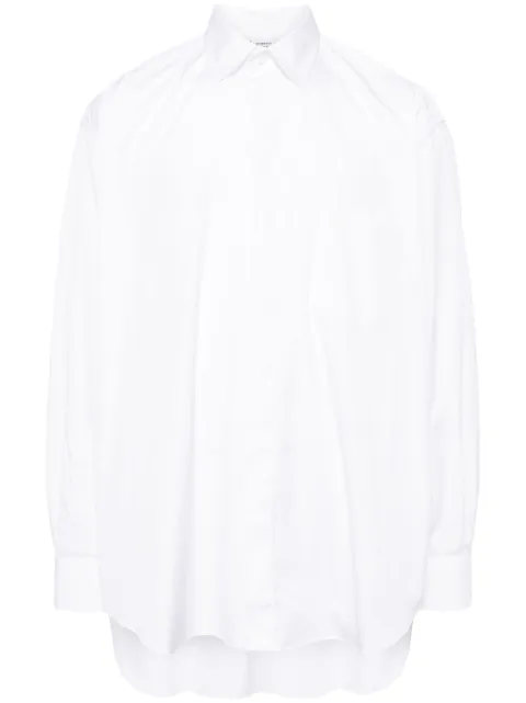 VETEMENTS logo-tag cotton shirt White UE64SH170W