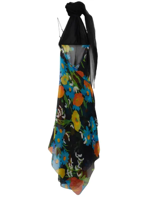 Burberry Poppy Garden halterneck dress Blue 8088786