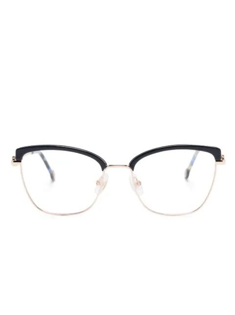 Carolina Herrera logo-plaque cat-eye glasses Blue HER0243