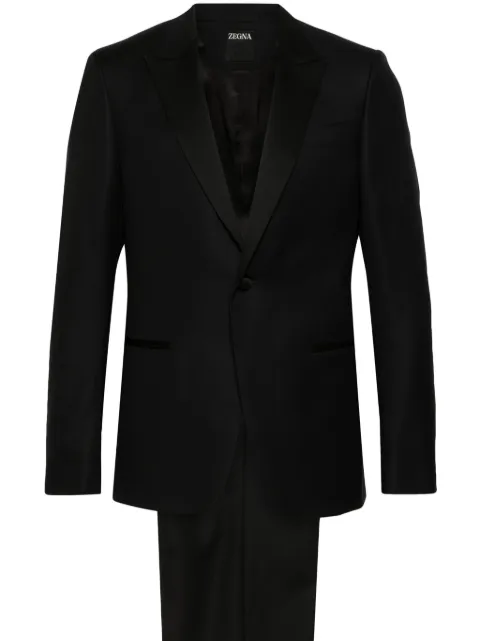 Zegna single-breasted wool suit Black 722705A7282KGQ
