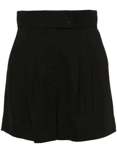 STYLAND pleated high-waist tailored shorts Black 232300