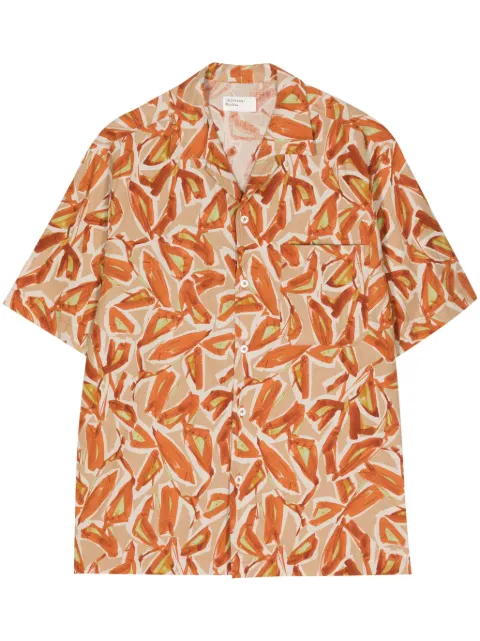 Universal Works Artist Flower linen-cotton shirt Orange 30173