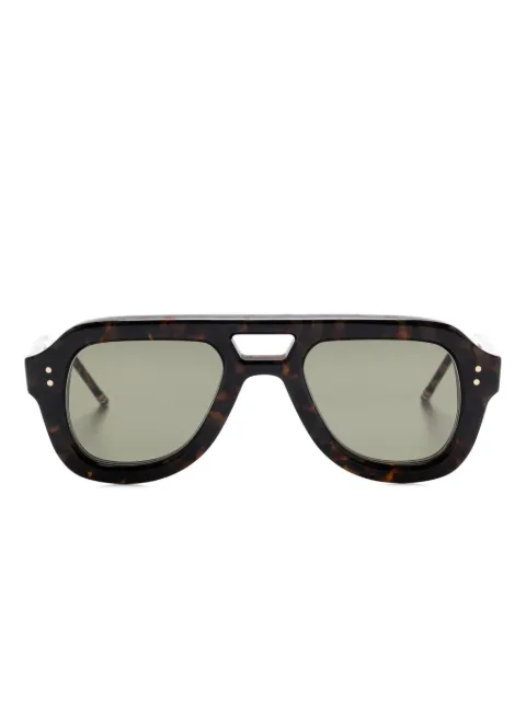 Thom Browne Eyewear pilot-frame sunglasses Brown UES933AG0002