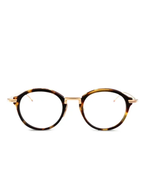 Thom Browne Eyewear tortoiseshell round-frame glasses Brown UEO011AG0003