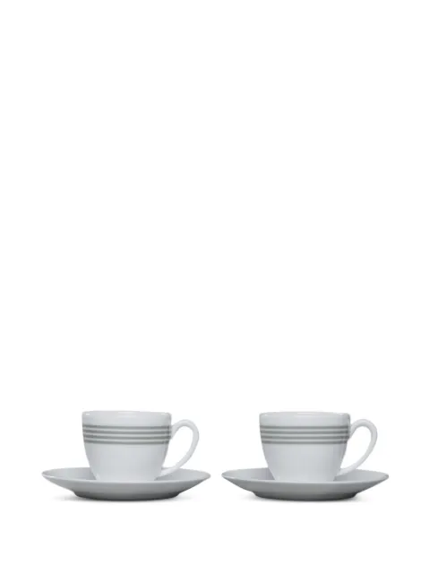 Thom Browne limoges-porcelain 4-bar Haviland coffee cup set White UXU094AM0014