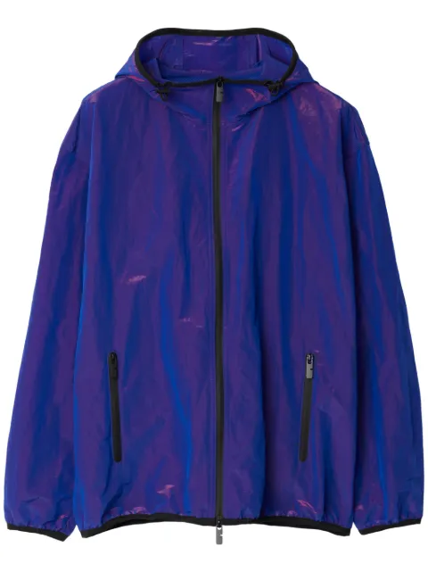 Burberry EKD-embroidered windbreaker jacket Blue 8086685
