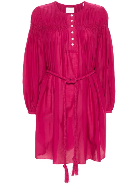 MARANT ÉTOILE Adeliani pintuck-detail dress Pink RO0392FAB1J17E