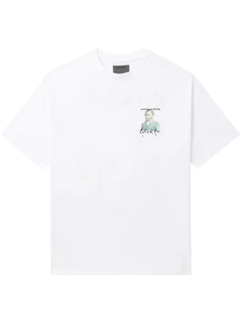 Musium Div. graphic-print cotton-blend T-shirt White MMUTEM00380X