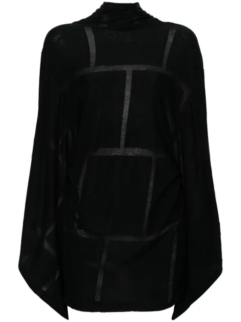 Yohji Yamamoto draped cardi-coat Black FYT32074