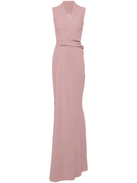 Rick Owens crepe wrap maxi dress Pink RP01D2575CC