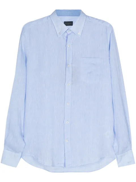 Paul & Shark long-sleeve linen shirt Blue 24413080
