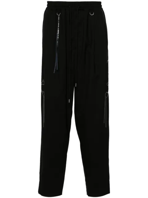 Mastermind Japan beaded-skulls wool trousers Black MW24S12PA022100