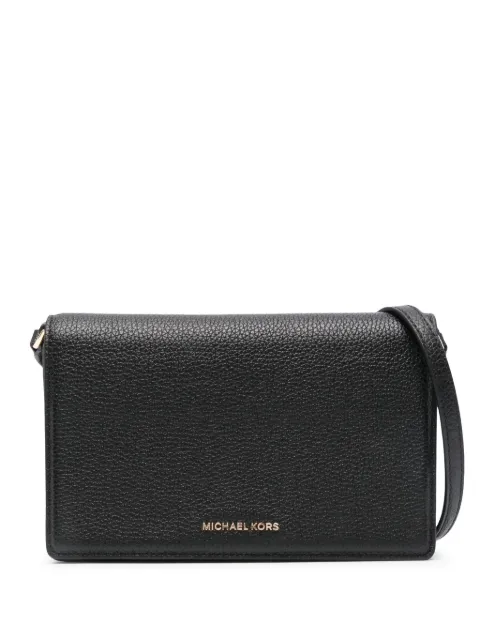 Michael Kors medium Jet Set leather cross body bag Black 32S4GJ6C6L
