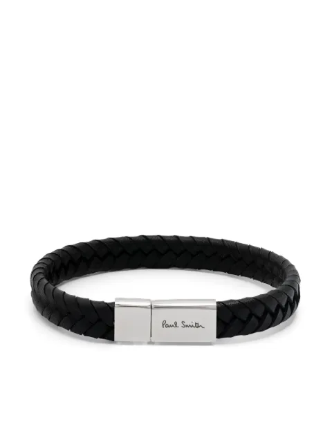 Paul Smith braided leather bracelet Silver M1ABRACMTWO