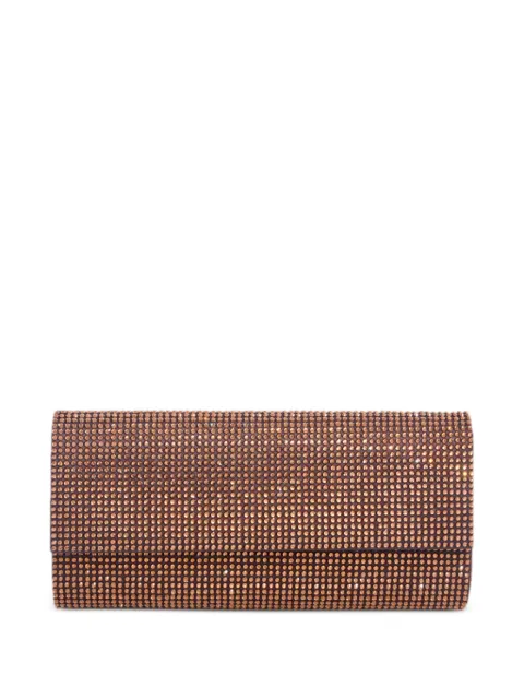 Judith Leiber Perry crystal-embellished clutch bag Brown H244001