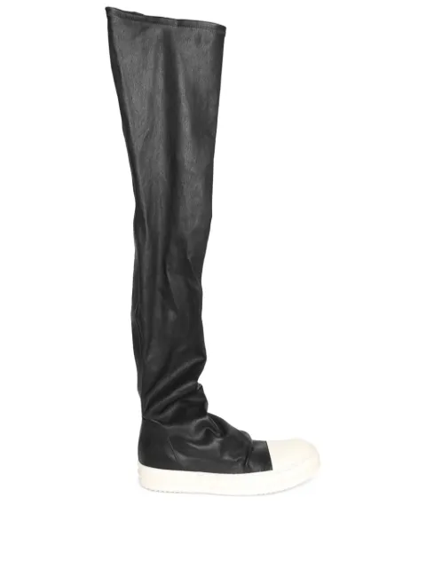 Rick Owens thigh-high leather boots Black RP01D2893LS