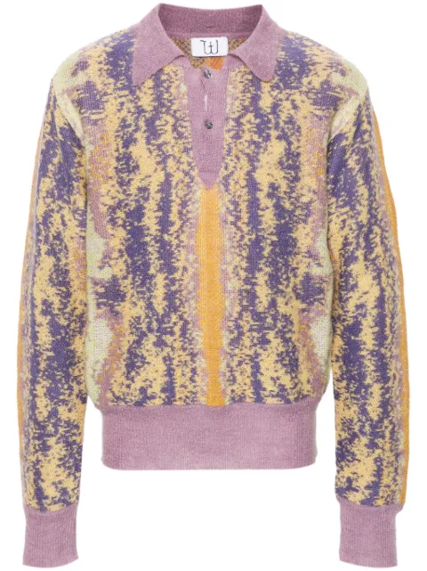 Winnie NY intarsia-knit brushed sweatshirt Purple WISS24TO05690175