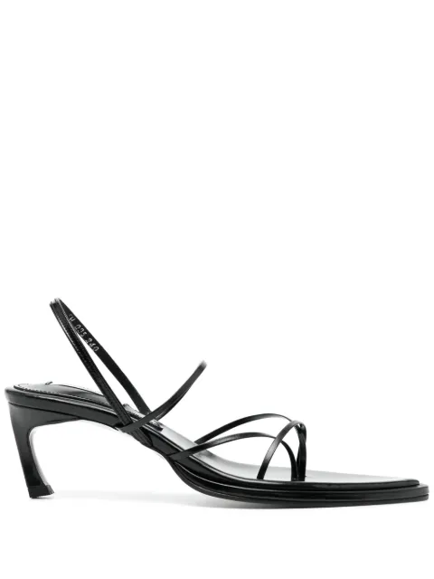 Reike Nen Garo 60mm leather slingback sandals Black RP2SH005