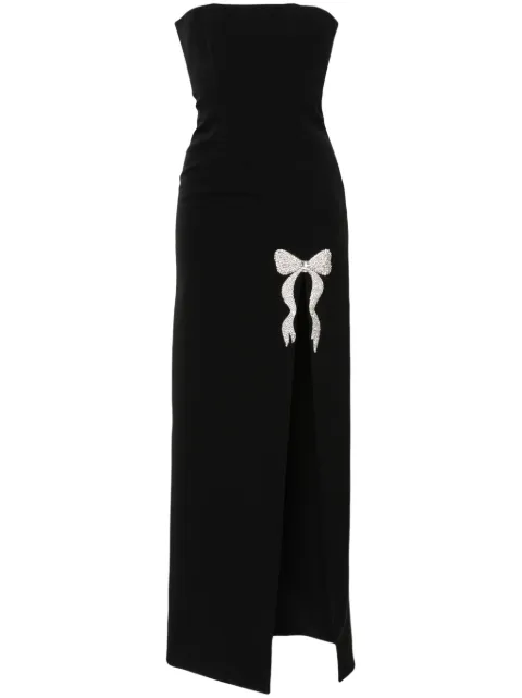 NISSA crystal-embellished maxi dress Black RS14829