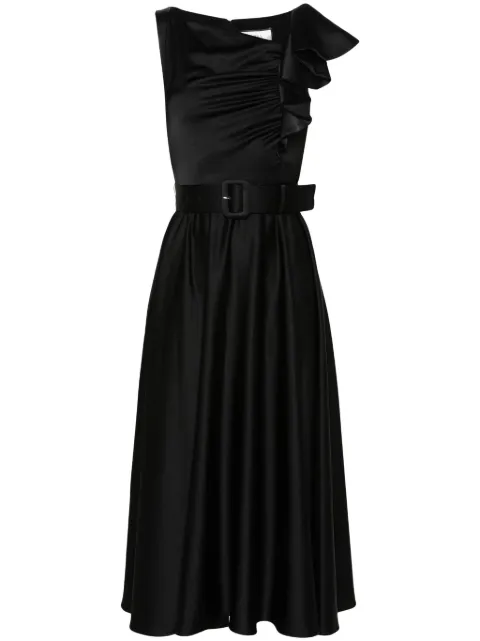NISSA belted midi dress Black RC14889