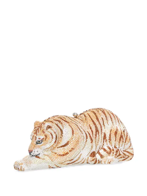 Judith Leiber Wildcat Golden Cub rhinestone clutch bag Gold M176707
