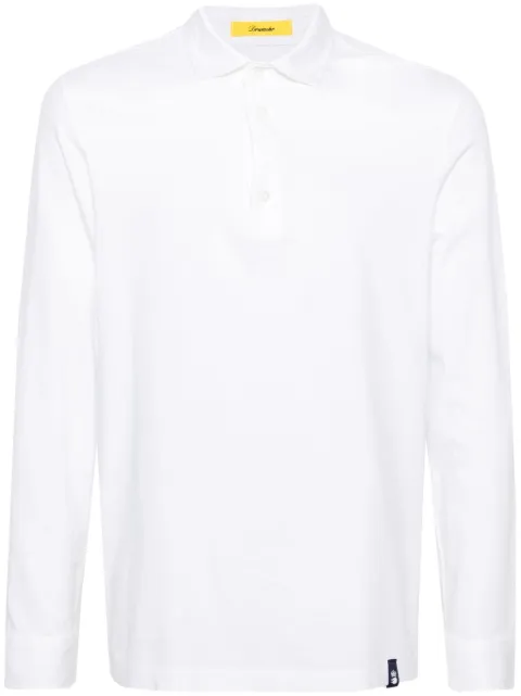 Drumohr long-sleeve jersey polo shirt White DTJF204