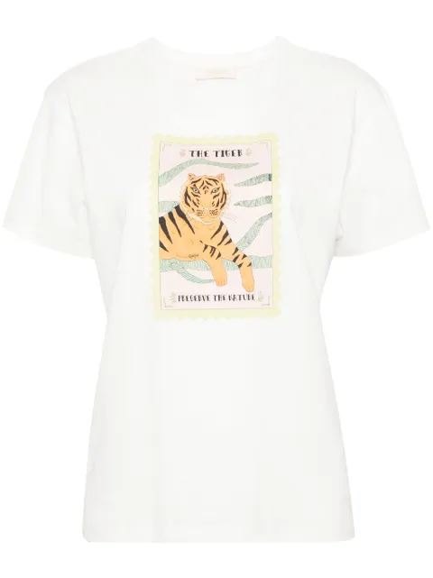 TWINSET graphic-print cotton T-shirt White 241TT2412