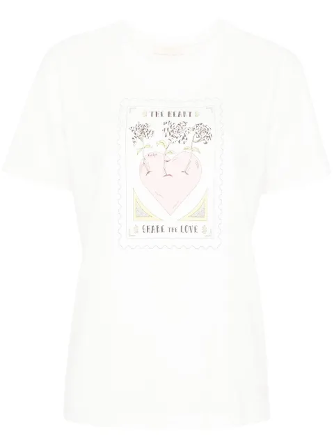 TWINSET illustration-print cotton T-shirt White 241TT2412