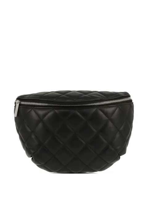 CHANEL Pre-Owned diamond-quilted leather belt bag Black 406920