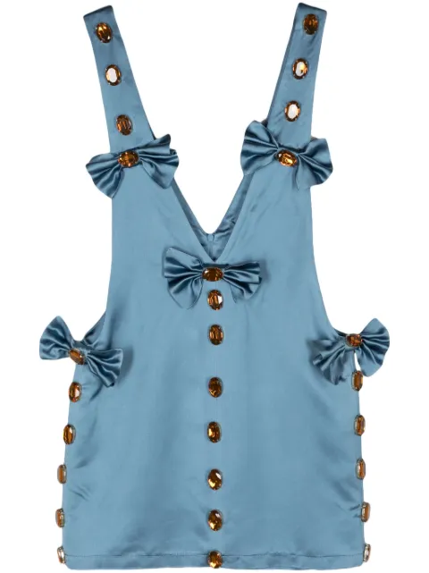 Loulou crystal-embellished satin minidress Blue 500155