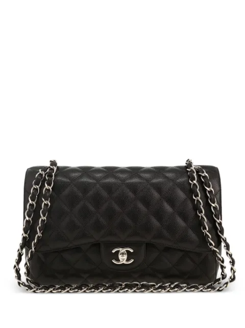 CHANEL Pre-Owned 2017 Double Flap Jumbo shoulder bag Black 406876