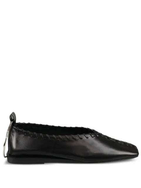 Jil Sander Scarpa leather ballerina shoes Black J15WZ0009P4833