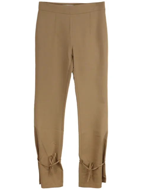 Rokh tied-hem trousers Brown R1CA83VM