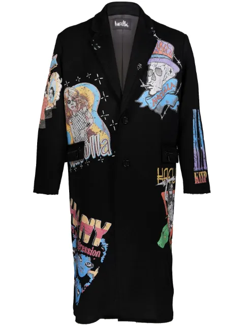 Haculla Crown Royale single-breasted coat Black HA08BDX01