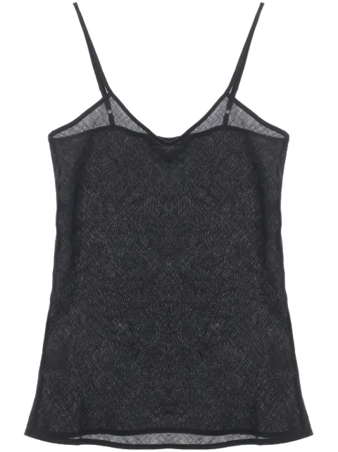 Baserange Dydine linen camisole top Black TODYSL000