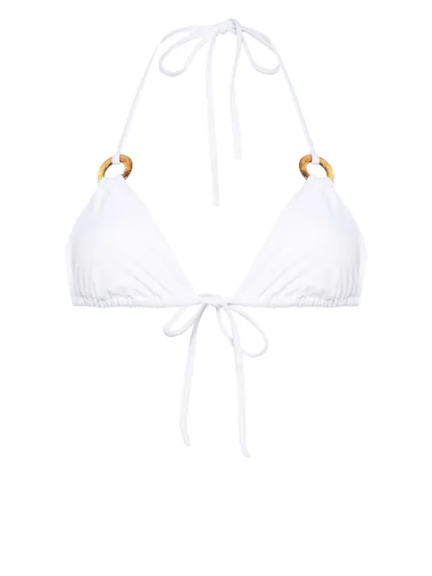 DSQUARED2 ring-detail triangle bikini top White D6BX64840ISA01