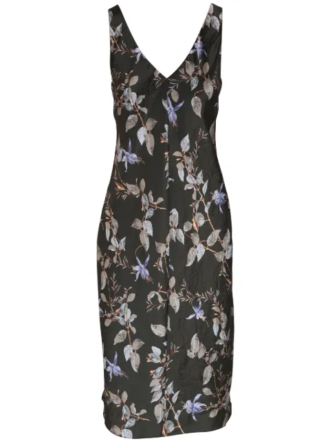 Vince floral-print satin midi dress Blue V012151676349EDN
