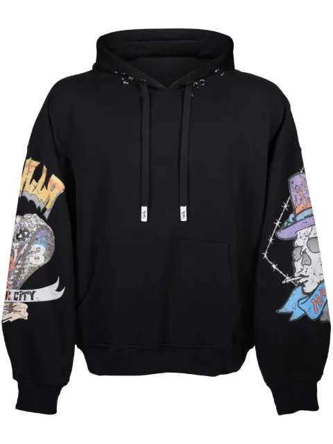 Haculla Crown Royale graphic-print hoodie Black HA08BDKH03