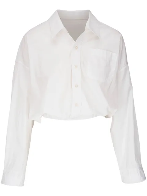 R13 cropped cotton shirt White R13WR269R338BWHITE
