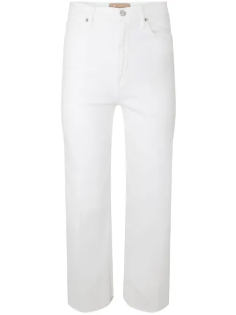7 For All Mankind Jo high-rise cropped jeans White 7U498549