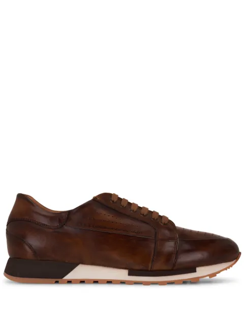 Bontoni Vento lace-up leather sneakers Brown VENTOMCHOC