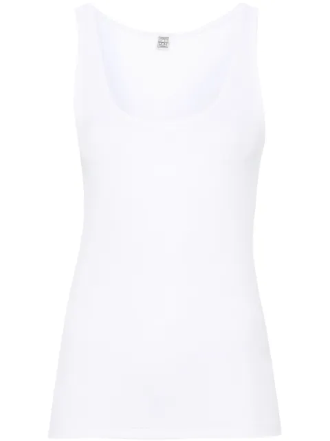 TOTEME ribbed tank top White 241WRT1053FB0094047