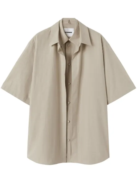 Jil Sander layered cotton shirt Grey J21DL0171J45248